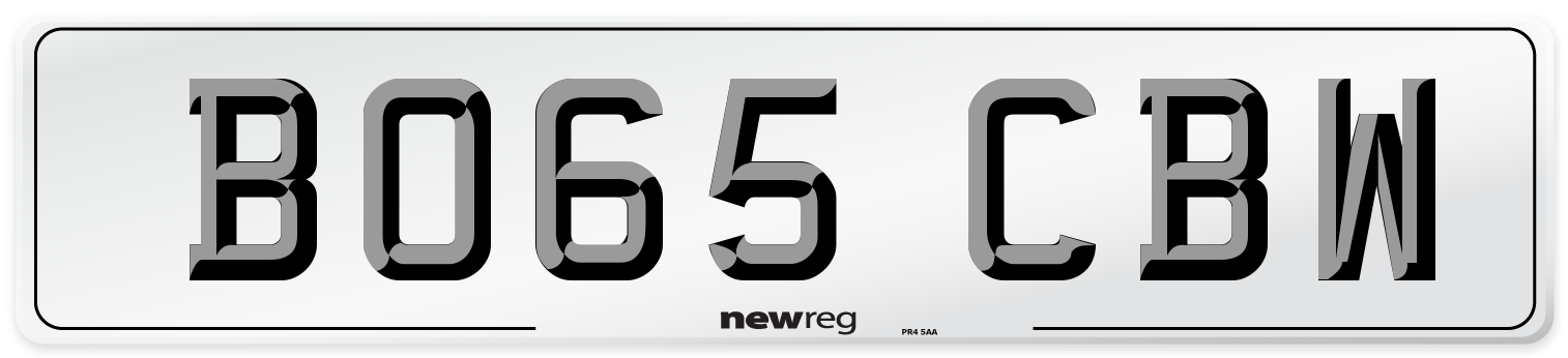 BO65 CBW Number Plate from New Reg